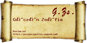 Góczán Zsófia névjegykártya