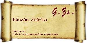 Góczán Zsófia névjegykártya
