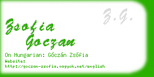 zsofia goczan business card