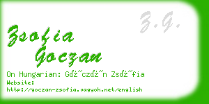 zsofia goczan business card